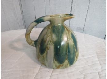 Glazed Drip Pottery Pitcher