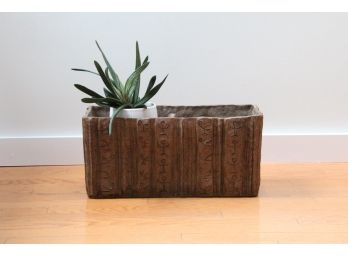 Signed Mid Century Slab Studio Pottery Planter