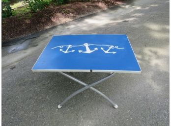 Nautical Anchor Folding Boat Patio Table