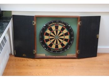 Mid-century Modern Teak English Dart Board