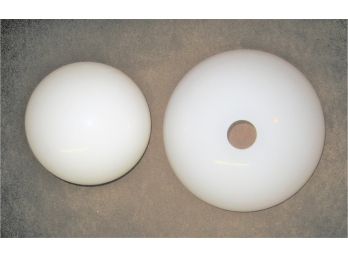 Vintage White Mid-century Plastic Shade Globes