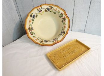 Sur La Table Bowl And Italian Kitchen Plaque