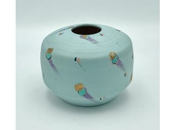 Vintage 1980s Laura Ross Studio Pottery Vase