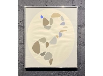 Rare Early Victor Vasarely Signed/numbered Belle Isle Collage With Screenprint - Editions Esselier Paris