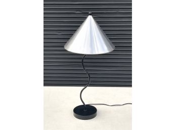 Squiggle Table Lamp With Chrome Shade