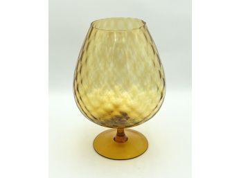 Large 12-inch Empoli Style Glass Cognac Goblet