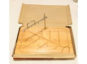 Mid Century Nevco Beech Wood Cutting Board And Carving Station - New Old Stock