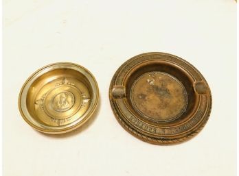Lot Of 2 Vintage Ash Trays - FDR And New Haven