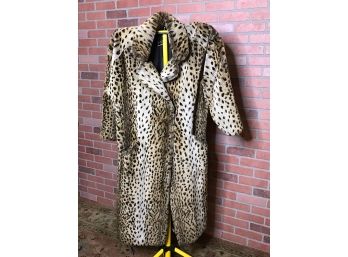 Ladies Faux Leopard Coat