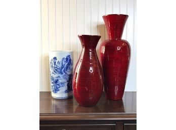 Red White & Blue Decorative Vases