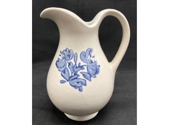 Pfaltzgraff Yorktowne Stoneware Blue Floral Syrup Pitcher