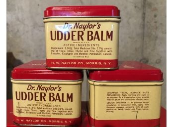 Dr Naylors Udder Balm - 20 Cans - Great For Dry Chapped Human Skin Too!