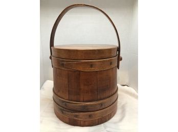 Wood Sewing Bucket - Contents Included!