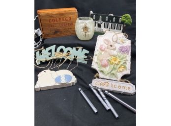 Decor Group - Chimes, Welcome Sign, Coleeco Box, More