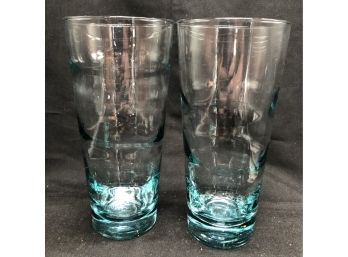 Pretty Vintage Aqua Blue Libbey Glasses