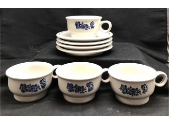Set 2 - Pfaltzgraff Yorktowne Coffee Cup Soup Mug Blue Set Of 4 1Y