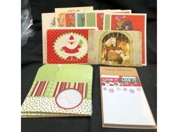 Christmas Gift Boxes, Cards And Sticky Notes