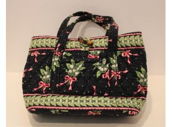 Retired VERA BRADLEY Quilted Black Pink Green Return To Happiness Ladies Purse