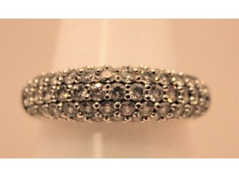 Lovely Ladies SWAROVSKI Crystal & Sterling Silver 925 Cocktail Ring Size 8