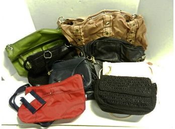 Lovely Lot Of Eight Ladies Purses Including Giani Bernini, Tommy Hilfiger, Liz Claiborne & More