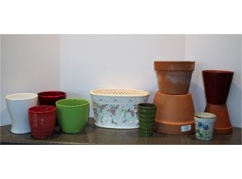 Mixed Lot Of Assorted Flower Pots/Planters