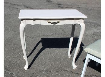 Vintage Small Wood Desk/Vanity & Chair