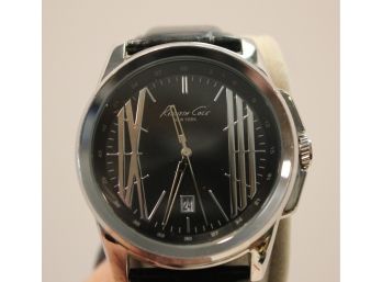 Kenneth Cole New York Men's Watch W/Black Leather Band
