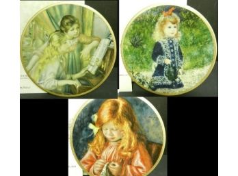 Three Pickard China Children Of Renoir Collectors Plates