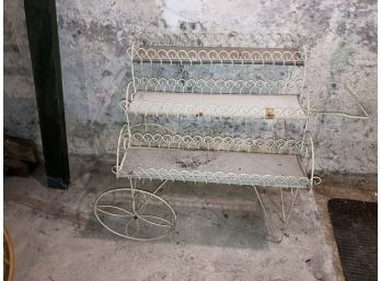 Vintage Metal Flower Cart Great Garden Piece