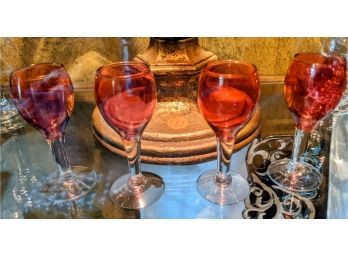 Tiny Reddish/pink Wine Glasses For Tastings?