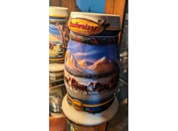 2000 Budweiser Holiday Beer Stein 'holiday In The Mountains' Anheuser Busch