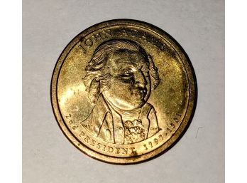 2nd President John Adams Gold One Dollar Coin