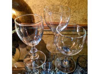 3 Vintage Crystal Toasting Glasses
