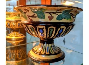 Very Decorative Ceramic Pedestal Bowl
