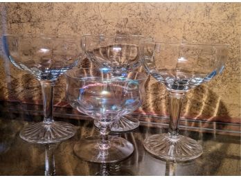 4 Crystal Champagne Glasses