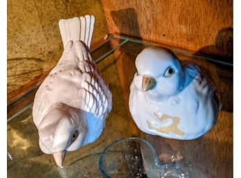 Vintage Ceramic White Birds