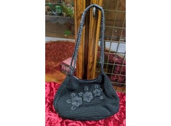 Black Flowered Dress Barn Purse, Nice Gift Idea!