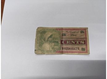 RARE  USA Five Cent Military Payment Series 661