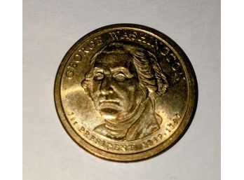 Stocking Stuffer! 1st President George Washington Gold One Dollar Coin