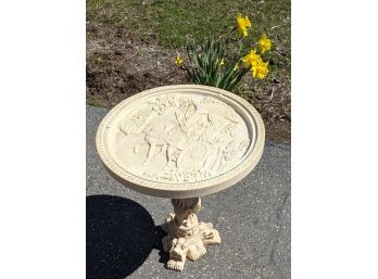 Beautiful Vintage Asian Heavily Carved Resin Elephant Circular Table, Fantastic Gift Or Decor!