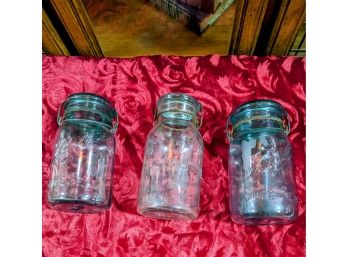 Three Glass Jars Perfect For Decorating