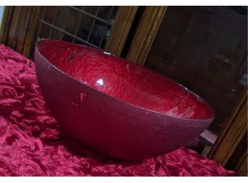 Large Red Decorative Bowl