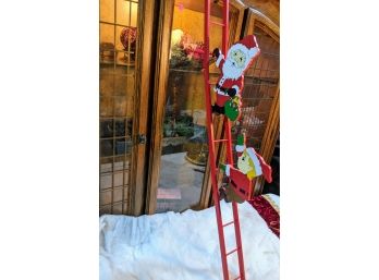 Really Adorable Santa & Elf Decorative Ladder