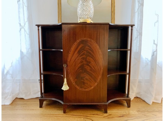 Hardwood Console With Center Cabinet