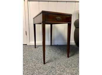 Vintage Leather Top Accent Table