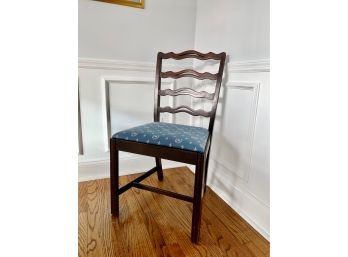 Antique Accent Chair In Bee Motif Upholstery