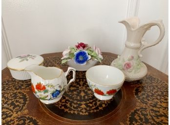 Floral Porcelain Pieces - Belleek, Wedgwood & More