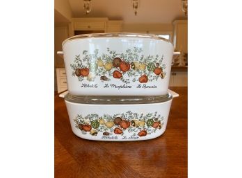 Vintage Corning Ware Spice Of Life Pair