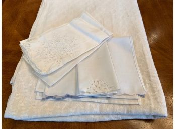 Woven Table Cloth & Handkerchiefs