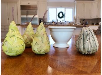 Decorative Pears & Planter